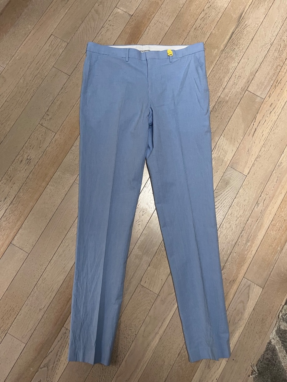 Express Linen Blend Mens Blue Sim Fit Dress Trouser Pants size 34 x 36